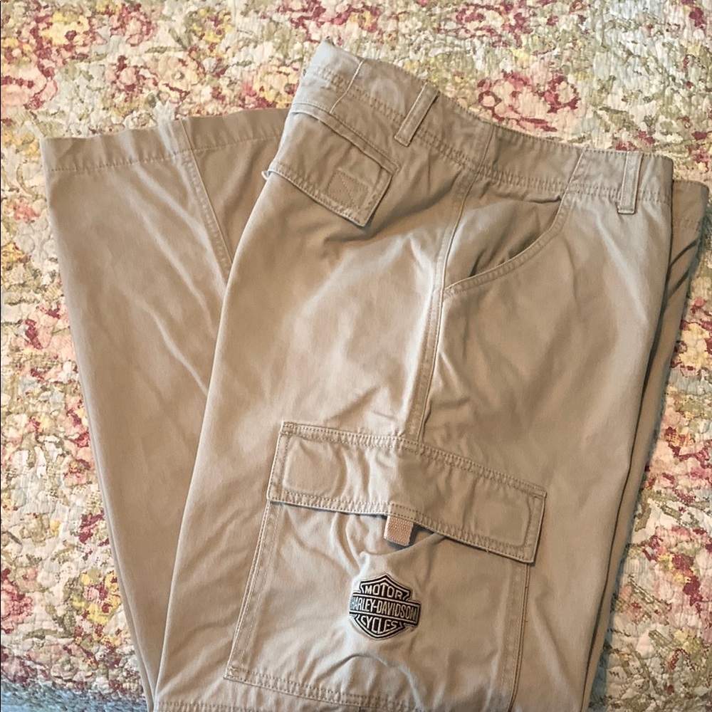 Harley-Davidson Tan Cargo Pants with Utility Pockets